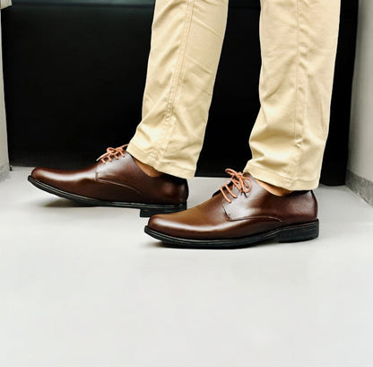 Genuine Leather Oxford Formal Shoes – Chocolate (F-134)
