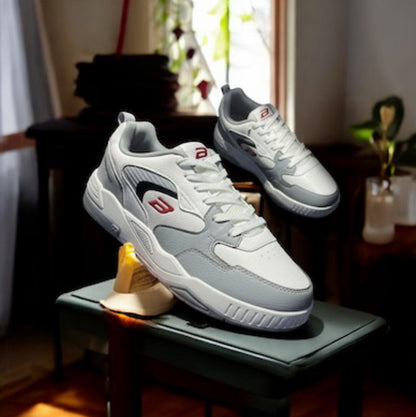 Bond Street Premium Sneaker White Gray (S-307)