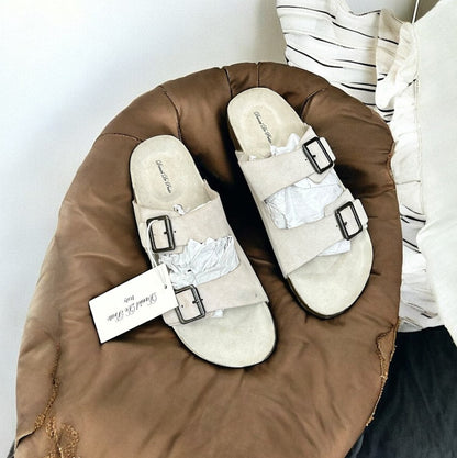 Old Money Aesthetic Design Double-Strap Sandals (S-06)