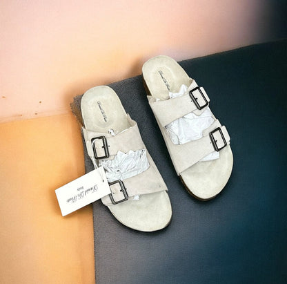 Old Money Aesthetic Design Double-Strap Sandals (S-06)