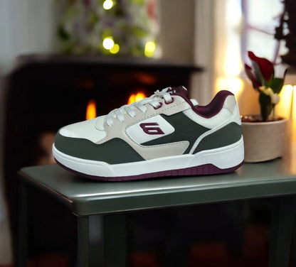 Bond Street New Addition Premium Sneaker White Meroon Colour (S-314)