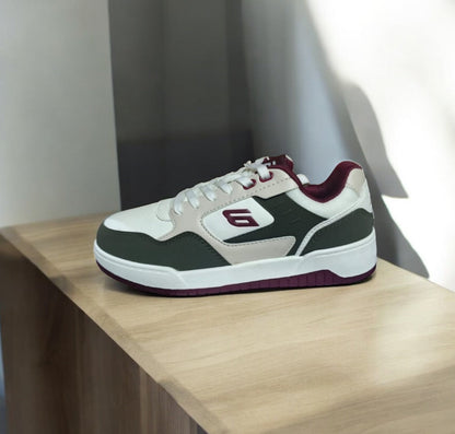 Bond Street New Addition Premium Sneaker White Meroon Colour (S-314)