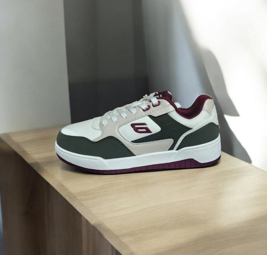 Bond Street New Addition Premium Sneaker White Meroon Colour (S-314)