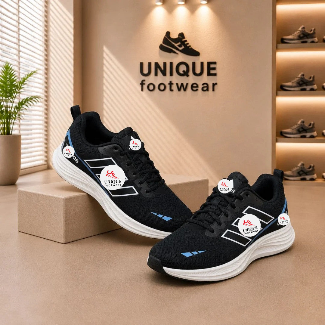 (Free Lace) Summer Friendly Premium Quality Sneakers Black Color (488)
