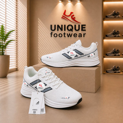 (Free Lace) Summer Friendly Premium Quality Sneakers White (490)